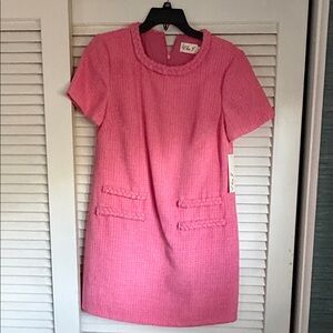 Eliza J Pink Textured Mini Dress